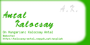 antal kalocsay business card